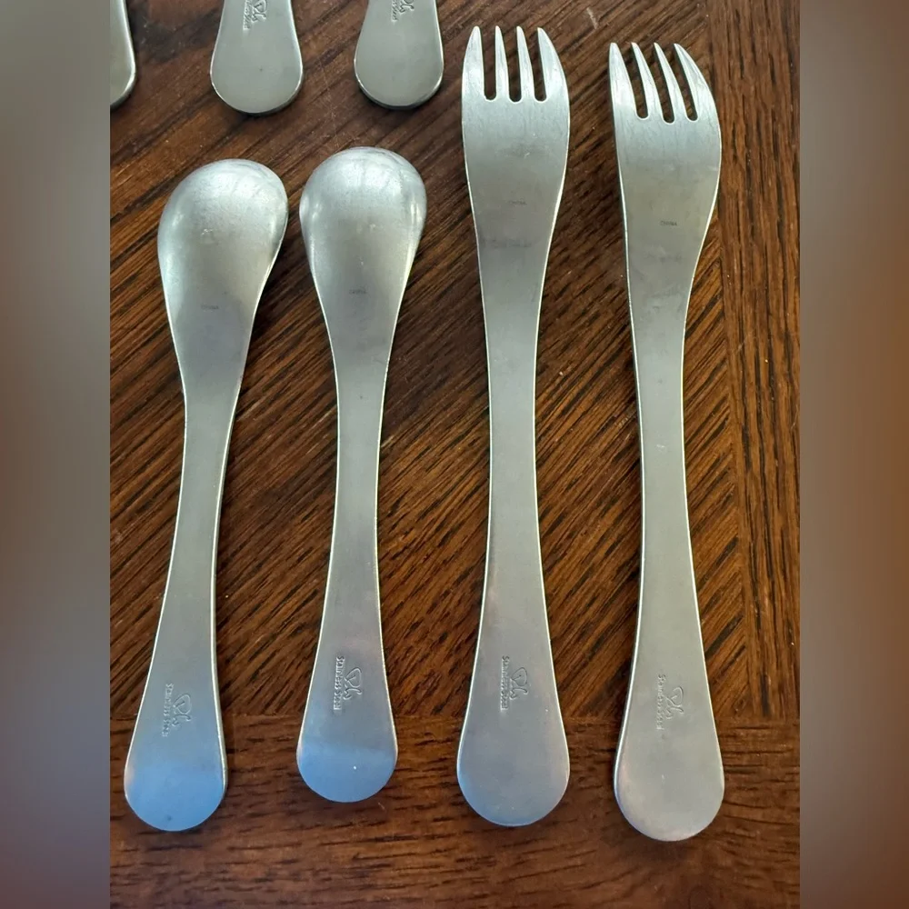 Robert Welch Satin Glossy Dot 15 Pc. Pendulum Stainless Flatware Lot